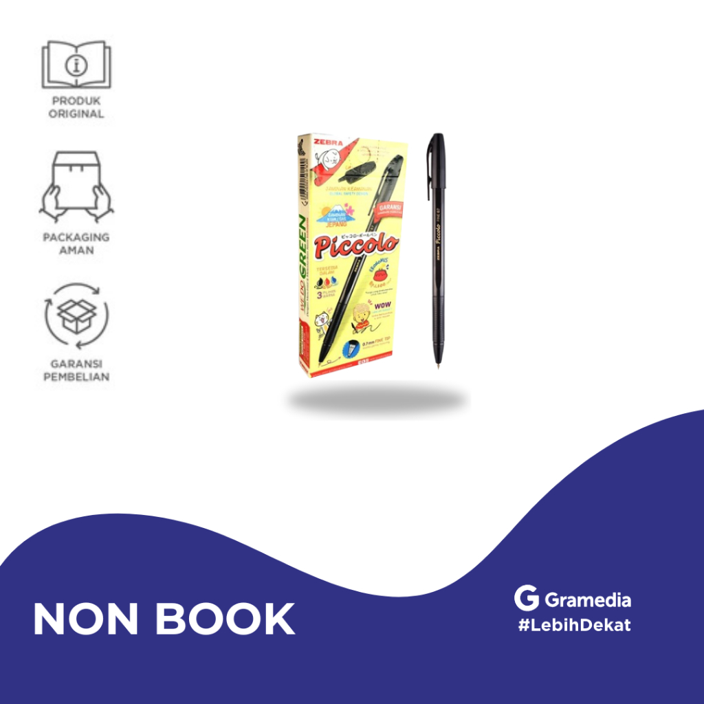 

Pulpen ZEBRA Piccolo 07 - Hitam - Gramedia Jember