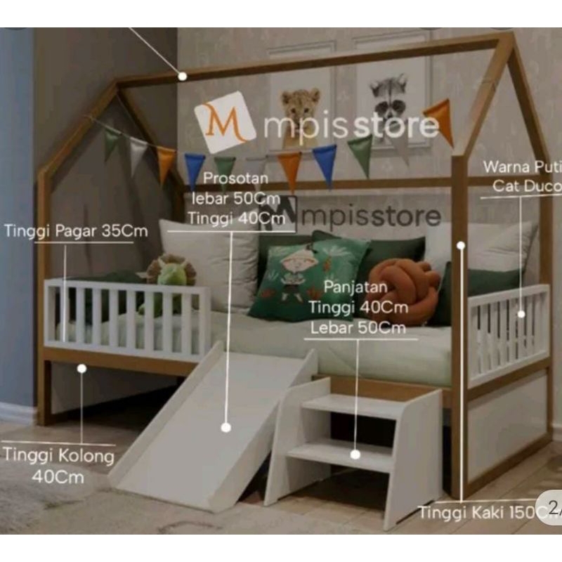 dipan anak kayu jati Landa mini malis tahan lama