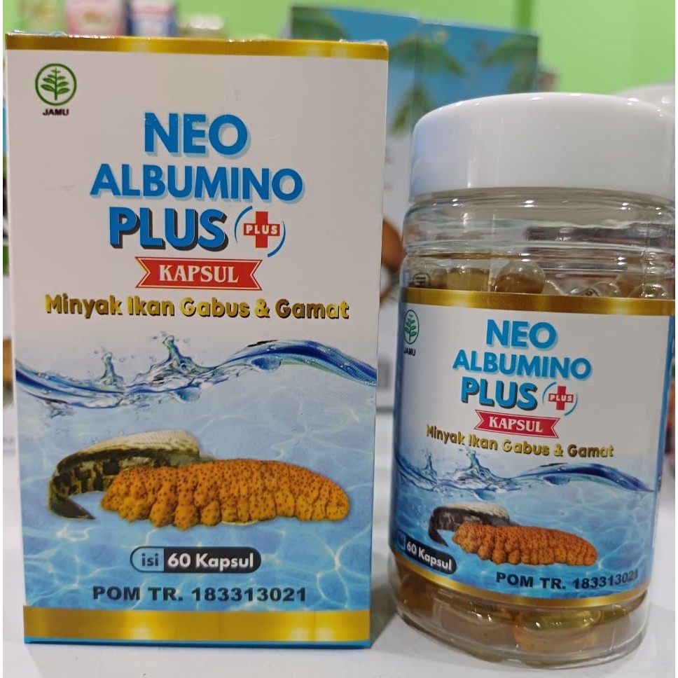 Neo Albumino Plus Gamat Gold - Kapsul Ikan Gabus Plus Gamat - 60 kapsul