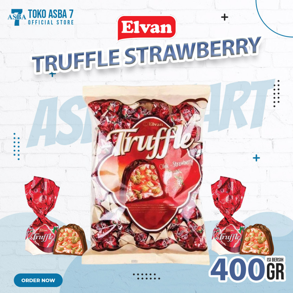 

ELVAN TRUFFLE STRAWBERRY 400GR - TRUFFLE COKLAT STRAWBERRY