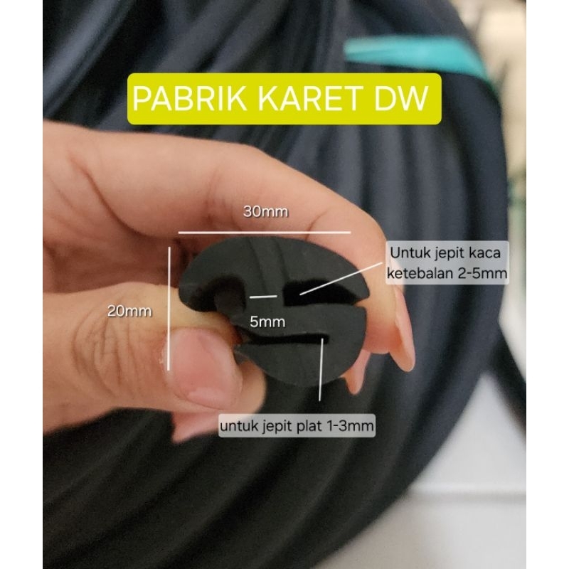 KARET KACA S SEDANG UNIVERSAL UNTUK KACA 2-5 MM KARET S KARET KACA BELAKANG MOBIL METERAN