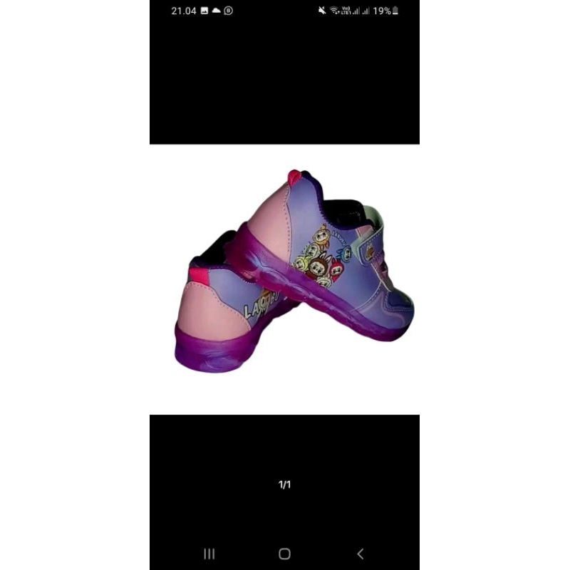 sepatu Led anak perempuan model terbaru  LABUBU MEYALA lucu ukuran umur 2-5 tahun