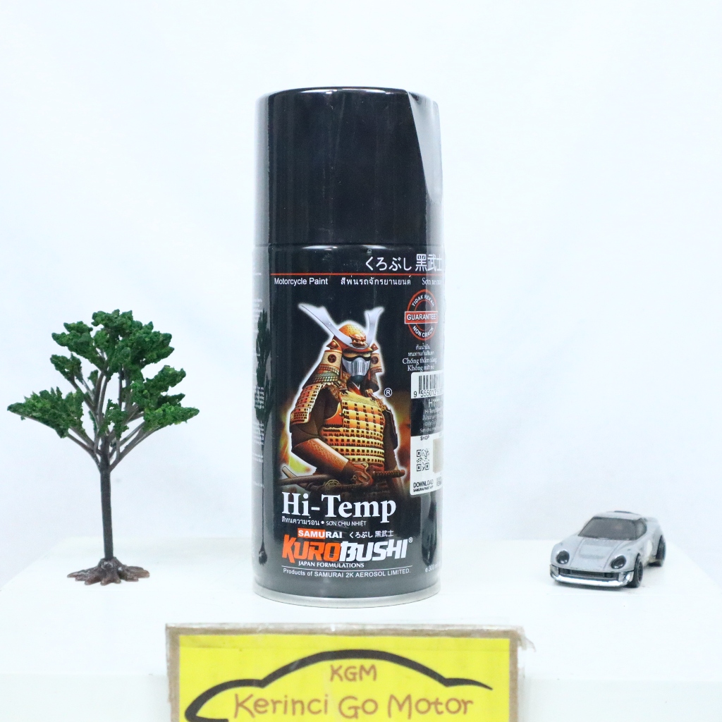 Samurai Kurobushi Exhaust Pipe Colour HI-TEMP SILVER H1*** 300ml Spray Paint Cat Semprot Knalpot Tah