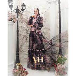 GAMIS ONE SET SCARF KHALISA BY MOTIF HAWA ORIGINAL KEKINIAN MODERN TRENDY ELEGANT MODIS EXCLUSIVE BE