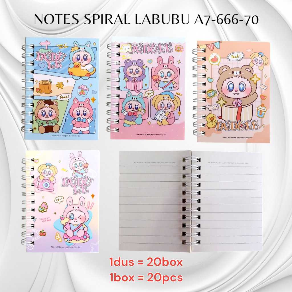 

NOTES SPIRAL / BUKU DIARY KECIL / NOTE BOOK A7 LABUBU /BUKU KECIL MINI