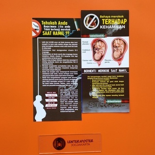 Flyer atau Brosur - Bahaya Rokok Terhadap Kehamilan, Bahaya Merokok, Ibu Hamil, Ibu dan Anak