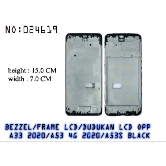 FRAME OPPO A53 2020 A33 2020 A53 4G A53S TULANGAN BEZZEL BEZEL TULANG TENGAH LCD DUDUKAN TATAKAN LIS