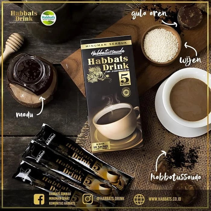 

Habbat Drink Minuman Kopi Habbatussauda Suplemen Daya Tahan Tubuh Mengobati Asam Lambung Kemasan
