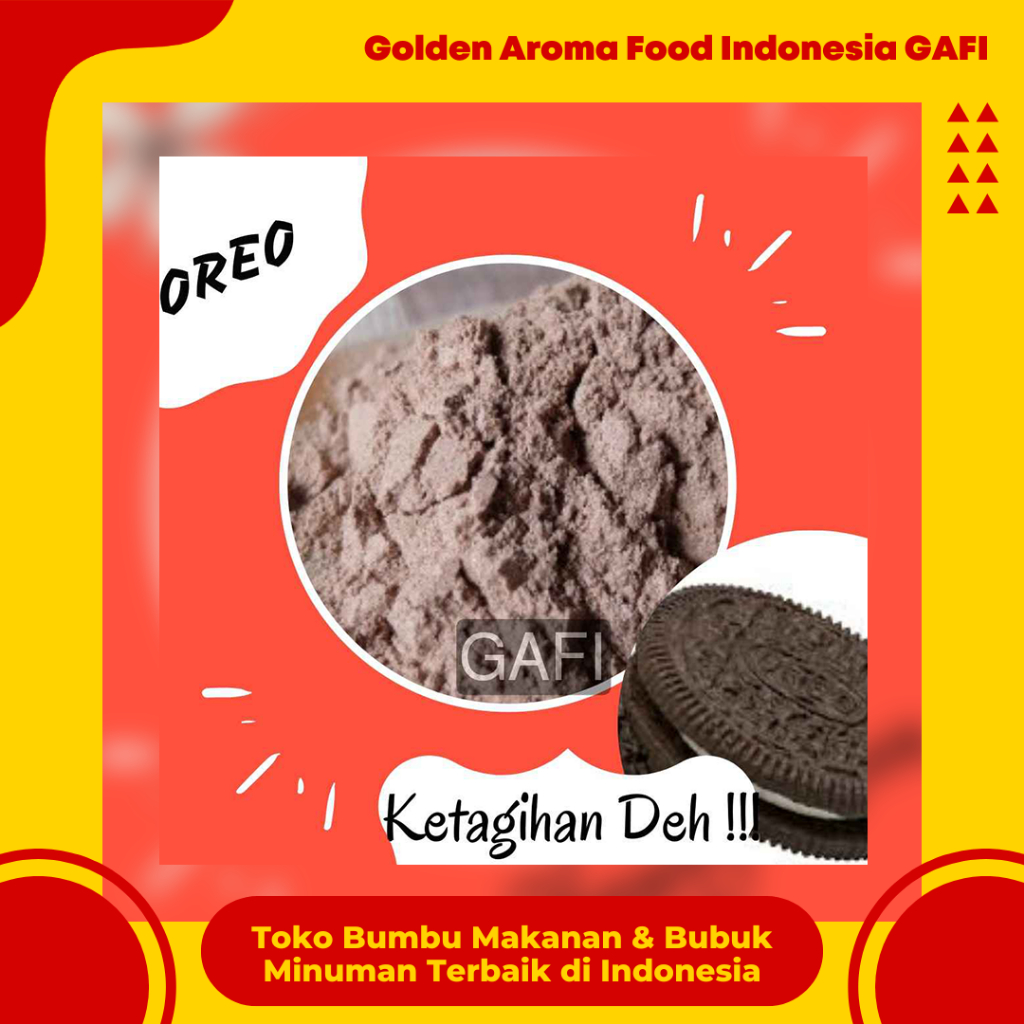 

GAFI Food Bumbu Tabur Rasa Cookie & Cream 1 Kg Enak Murah Lezat Halal, Cookies & Cream Seasoning Powder 1Kg