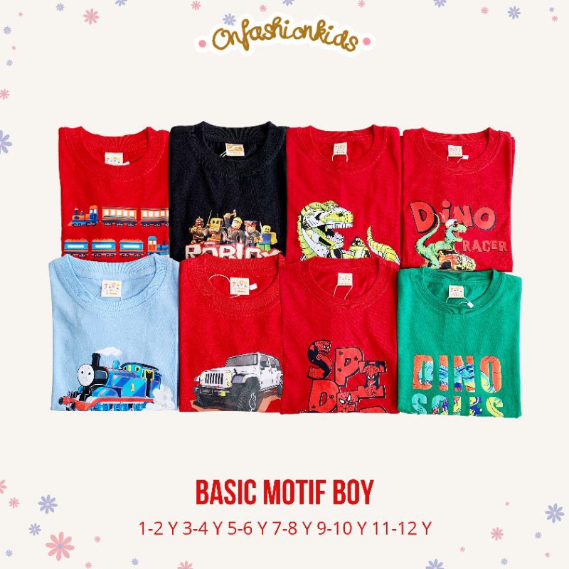 Onfashionkids- Basic Boy Tee Kaos Anak Laki-laki
