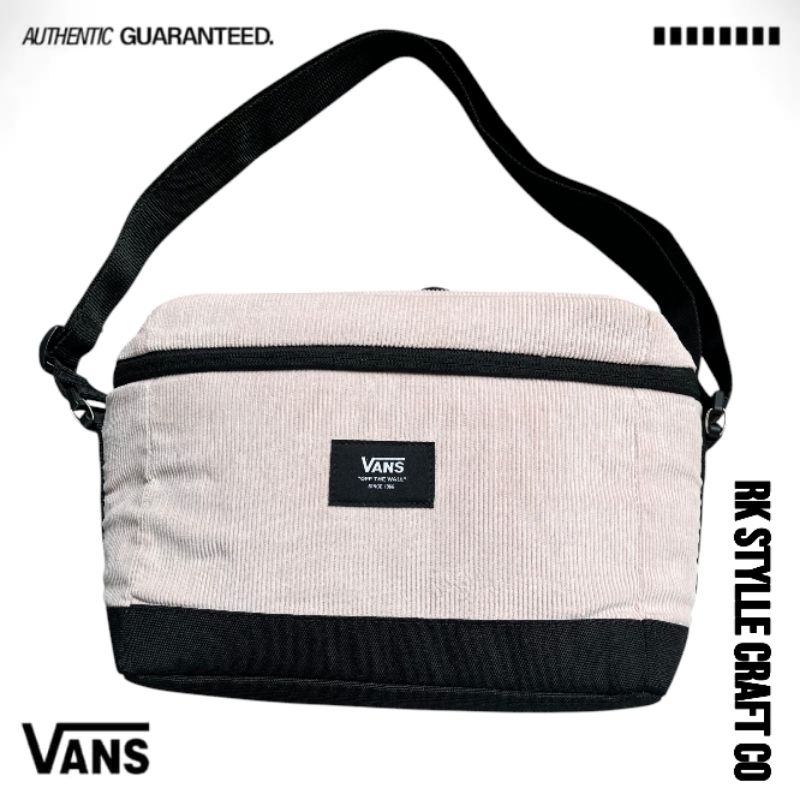 Tas Unisex || Tas selempang || Tas Bekal , Vans Old Skool Lunch Shoulder Bag Cordura Peach 100%Origi