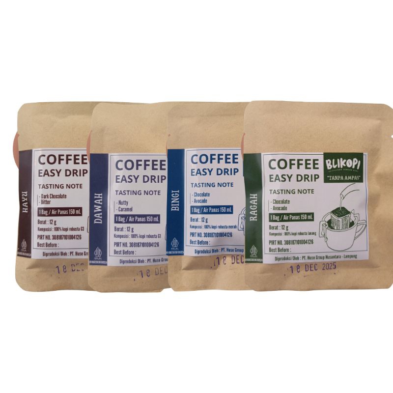 

Paket Bundling Kopi Drip (Tanpa Ampas) Mix Isi 4