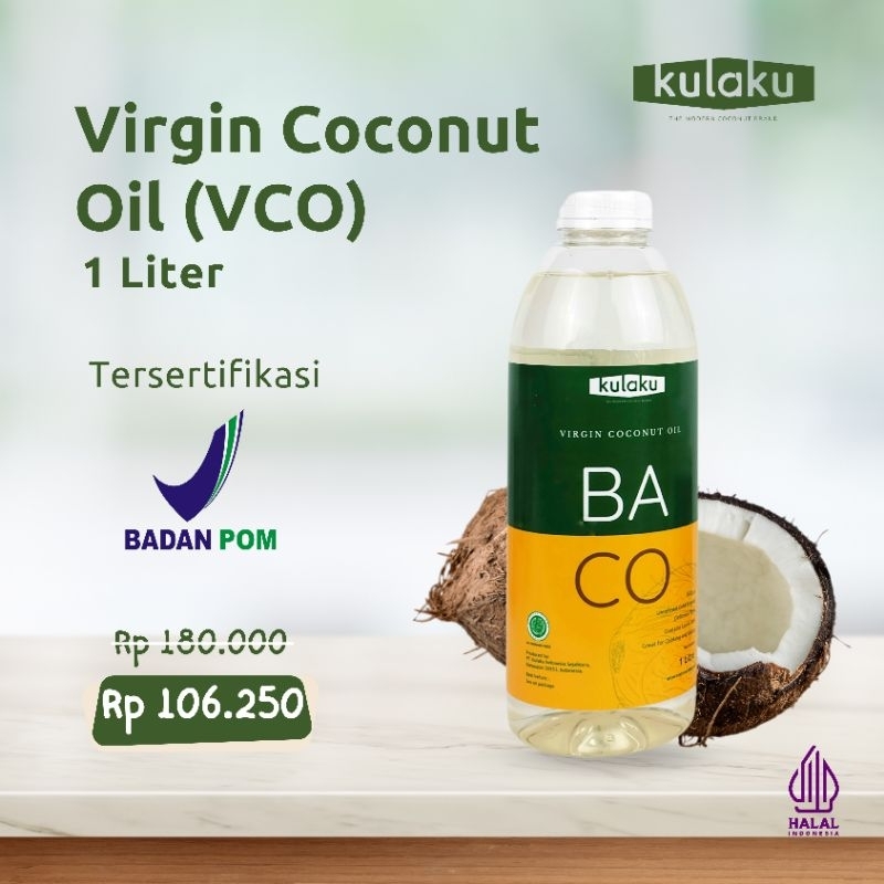 

Minyak Kelapa Murni 100% BACO KULAKU 1 Liter/ VCO 1 Liter/ ORGANIC VIRGIN COCONUT OIL