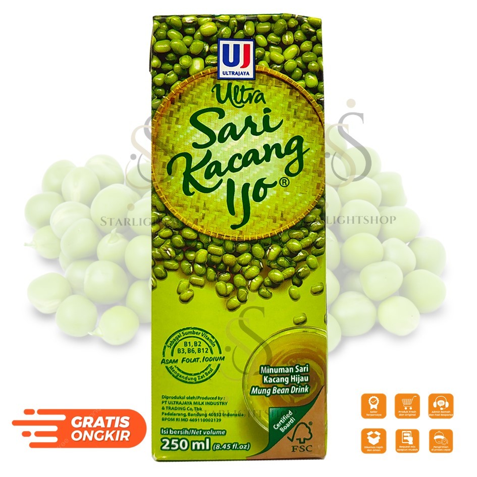

MINUMAN SARI KACANG HIJAU ULTRA 250ML / SARI KACANG HIJAU 250ML