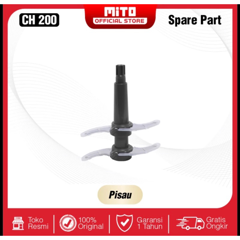 Spare Part Mitochiba Food Chopper CH200 - Pisau Kecil - Pisau Besar - Tutup - Gelas | Sparepart Mito