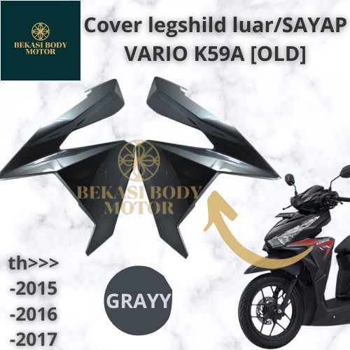 SAYAP KAP DEPAN SAMPING VARIO 125 150 LED KANAN KIRI 2015 2016 2017 ABU ABU GRAY - WIN
