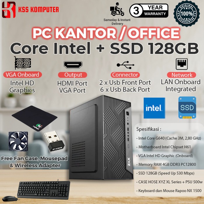 [Baru]Komputer/PC Rakitan Dual Core Untuk Kantor Siap Pakai