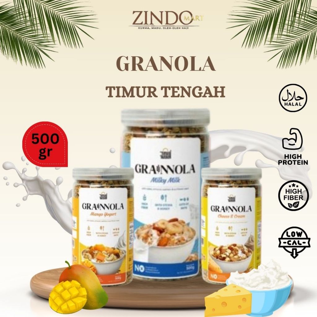 

GRANOLA TIMUR TENGAH 500gr - Makanan sehat praktis rendah kalori diet