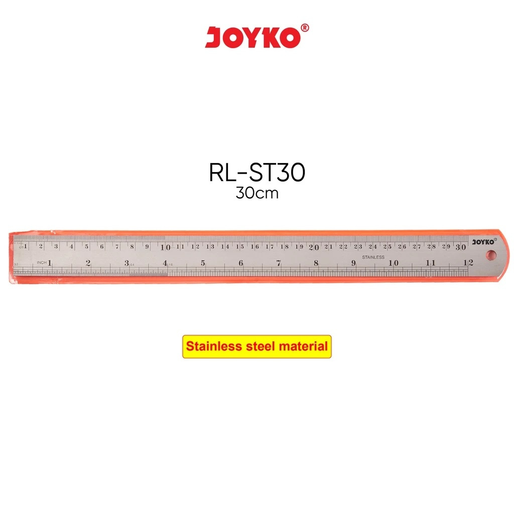 

Penggaris Besi Stainless Steel Ruler Joyko 30cm RL-ST30