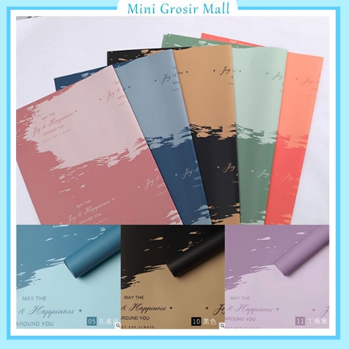 

20 Lembar kertas buket bunga cellophane bicolor flower wrapping Kb6018