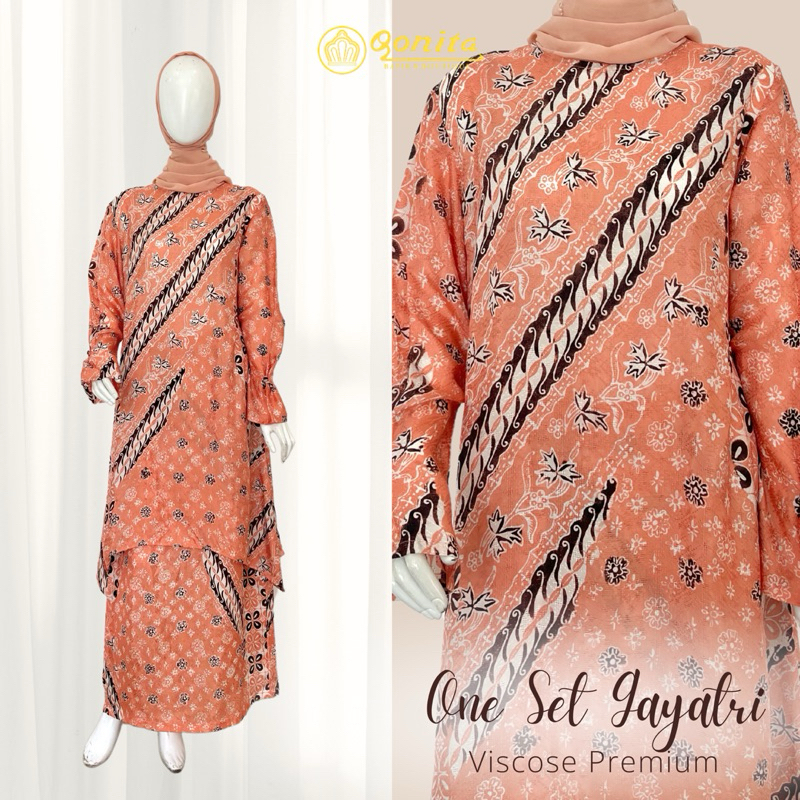 One set Gayatri | One set batik | Outfit kondangan | Batik Kondangan
