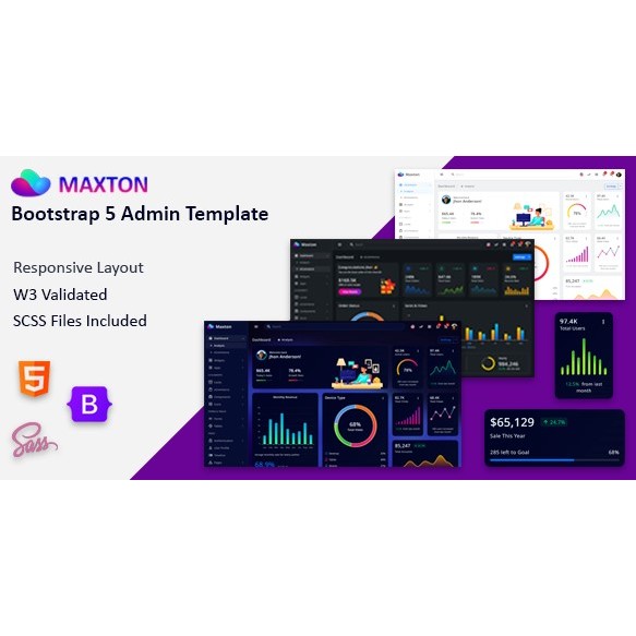 Maxton - Bootstrap 5 Admin Dashboard + Landing Page Template + Mobile Application