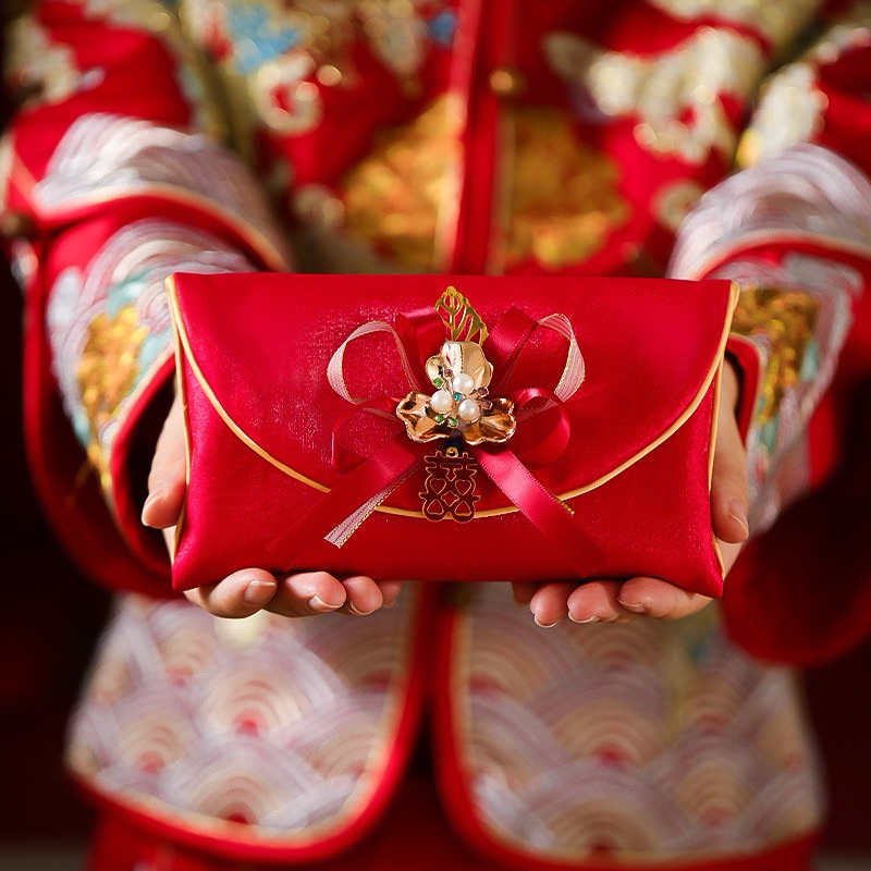 

Joyful Dompet Kain Wedding Shuangxi / Angpao Kain Pernikahan Red Wedding / Angpau Kain Mutiara Wed Bahan Tebal Warna Merah Terang Gantungan Hi / Red Envelope Wedding Untuk Orang Tua