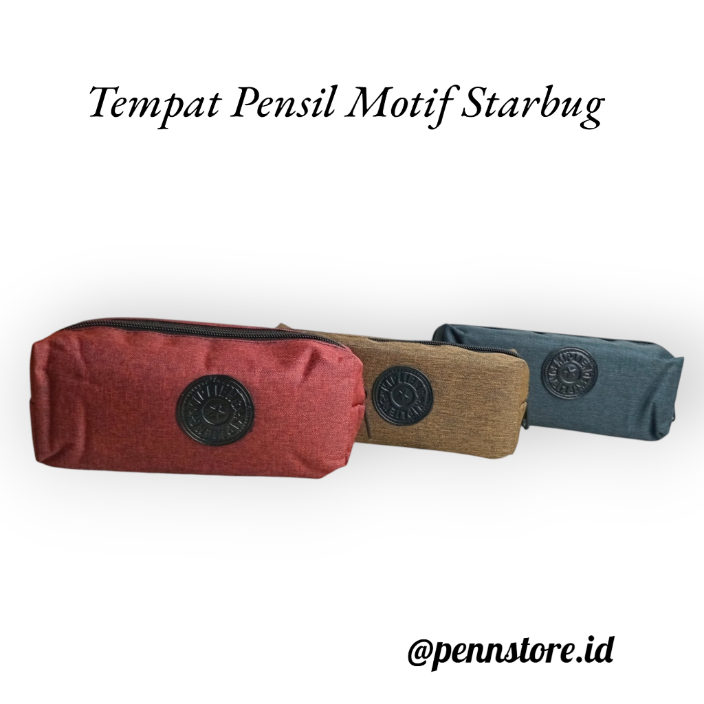 

(pcs) Tempat Pensil Resleting Sturbug Besar Warna - Tepak Model Polos