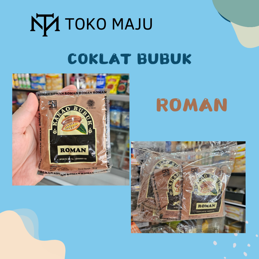 

Cocoa Powder Coklat Bubuk Roman 35 gram / Kakao Bubuk Roman