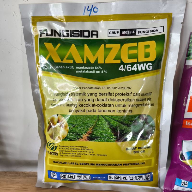 FUNGISIDA XAMZEB  4/64 WG (MANKOZAB 64% + METALAKSIL 4%) 500 gram