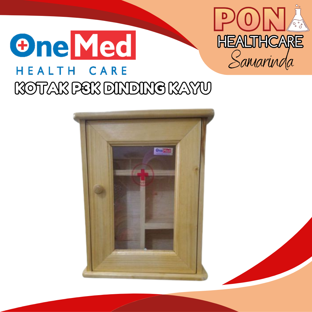 Onemed Kotak Obat kayu / Lemari Obat P3K Dinding / Lemari Obat First Aid Kit Kayu