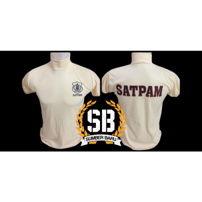 KAOS SATPAM KREM | KAOS DALAMAN SATPAM KREM