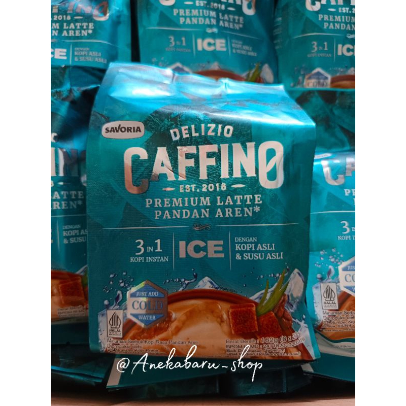 

[ 1 PACK /6 Sachet ] CAFFINO Premium latte ICE PANDAN AREN