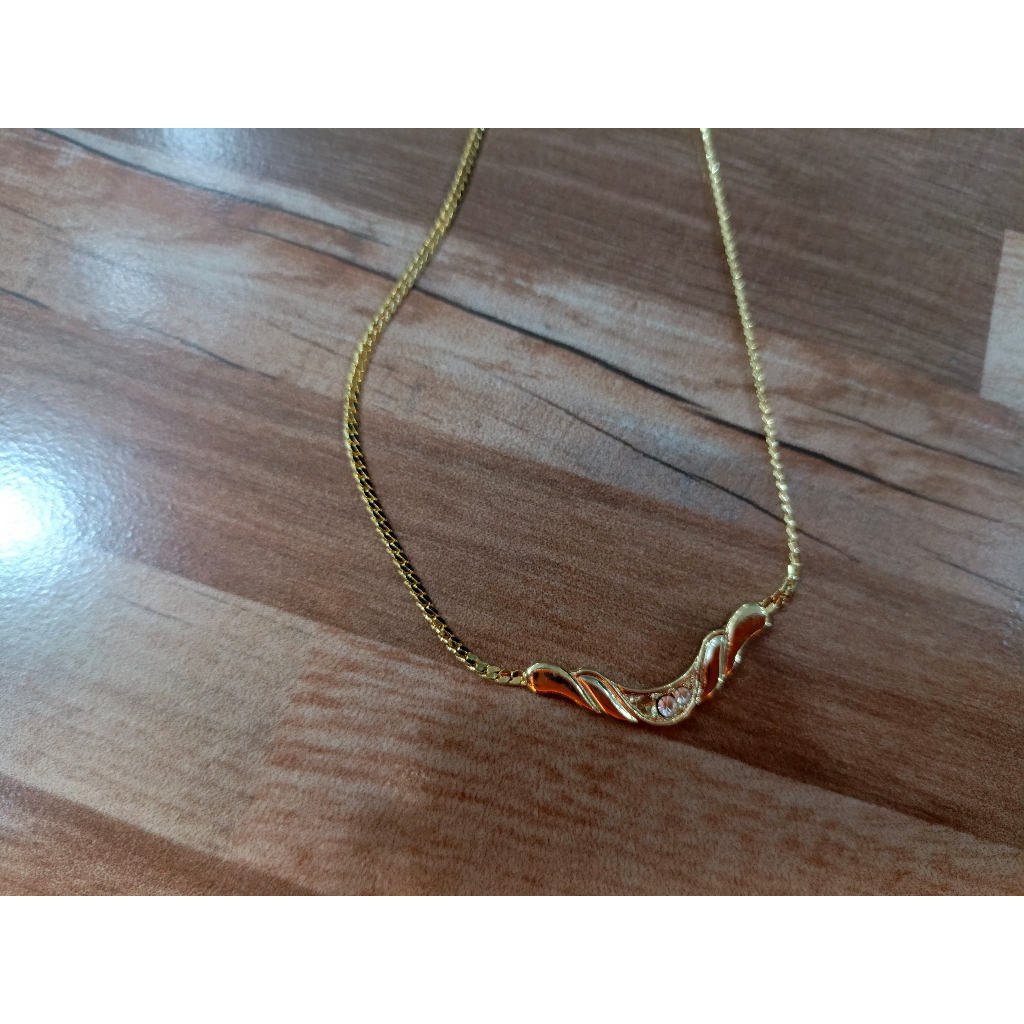 Kalung Imitasi Emas 3 Mutiara