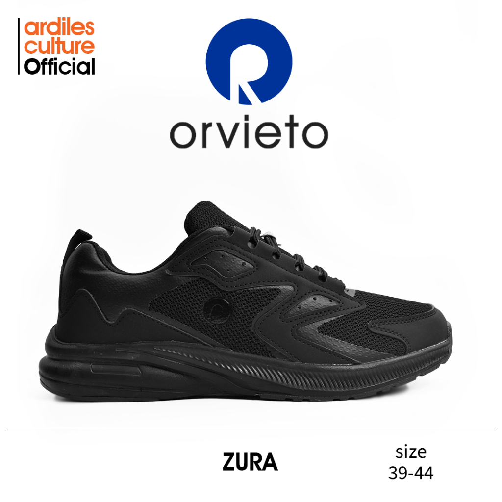 ORVIETO BY ARDILES CULTURE SEPATU SNEAKERS SEKOLAH PRIA DEWASA ZURA HITAM HITAM