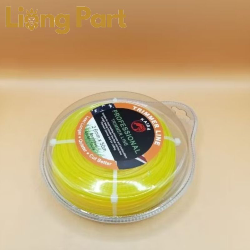 senar nylon potong rumput 50 meter KUNING / Tali senar mesin potong rumput 2.6mm x 50 m