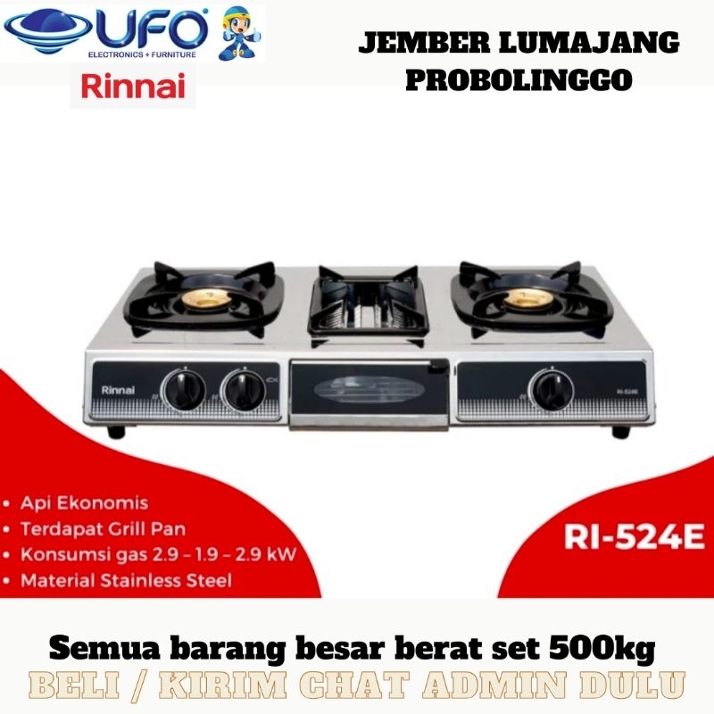 KOMPOR RINNAI RI524E KOMPOR 3 TUNGKU