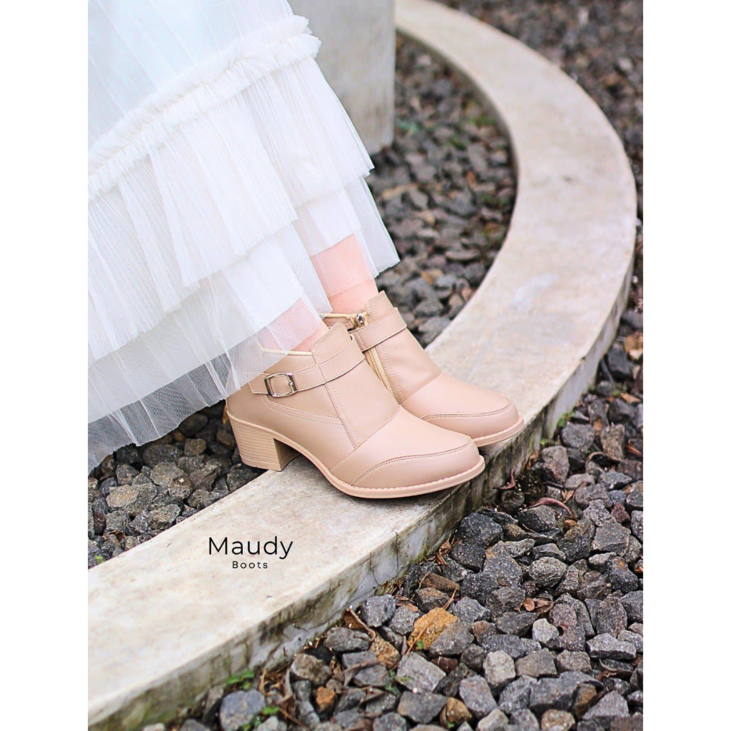 One Love Maudy Latte - Sepatu Boots Wanita
