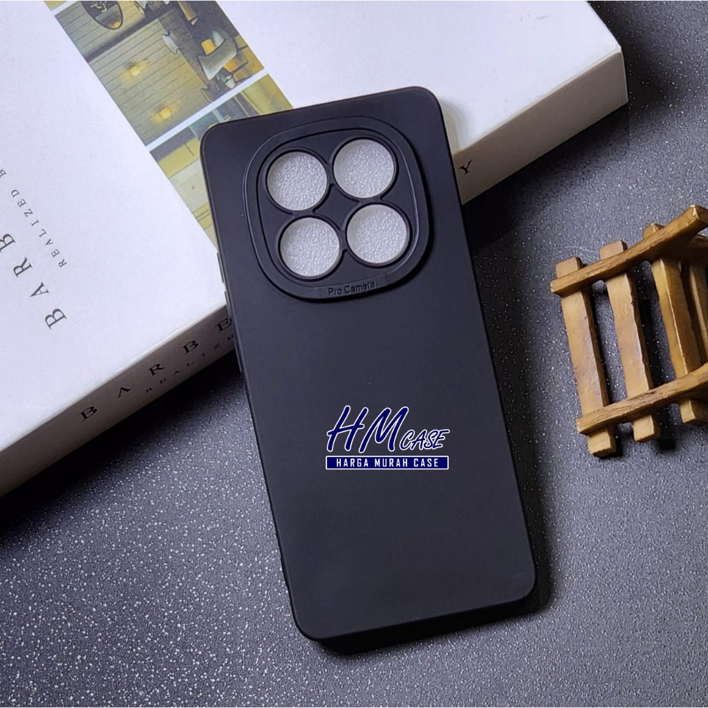 Redmi Note 14 Pro Redmi Note 14 Pro Plus  Softcase Procamera silicon Matte Case Black full cover Red