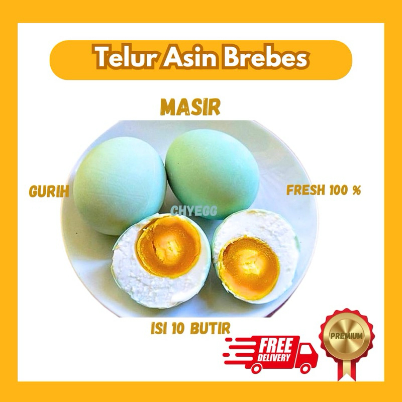 

TELUR ASIN MATANG MASIR GURIH ISI 10 BUTIR ASLI BREBES KUALTIAS PREMIUM