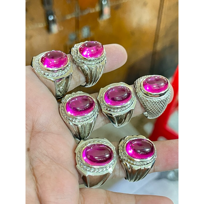 Cincin Batu Merah Siem Rose Pink Bangkok