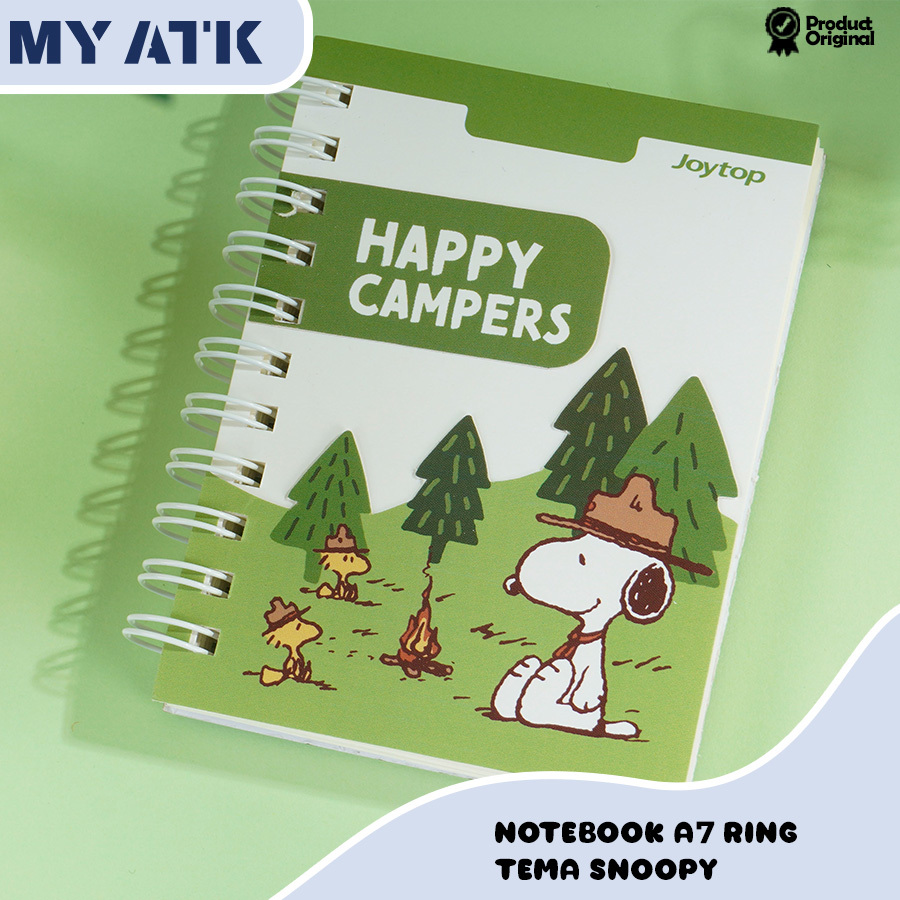 

Buku Mini Ring Cute/ Mini Notebook Jurnal A7 Snoopy