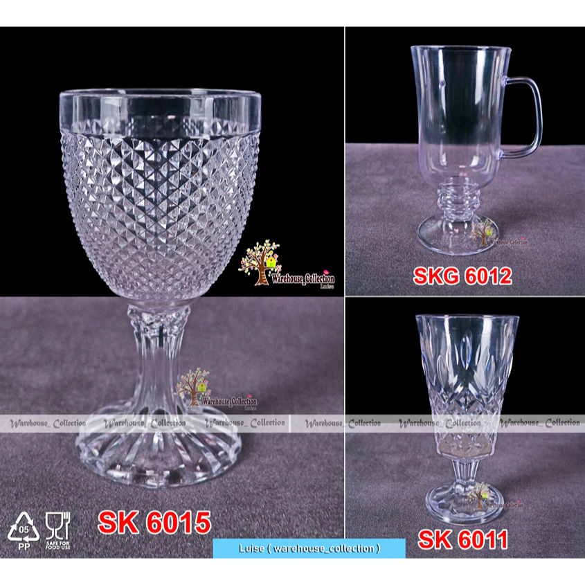 GELAS CAFE // GELAS PIALA SLOKI ACRYLIC - 6011 || 6012 || 6015 GOLDEN SUNKIST / GELAS AKRILIK (ANTI 