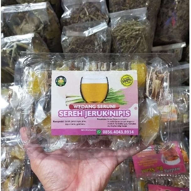 

Wedang seruni - wedang sereh jeruk nipis - minuman herbal - kesehatan alami - meningkatkan imunitas - isi 10 - original Jogja