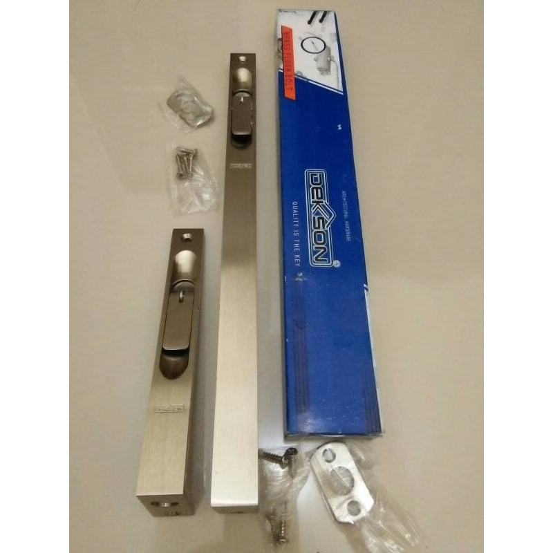 FLUSH BOLT DEKKSON FB 608 BR 12" SN PB AB Grendel Slot Pintu 12 Inch 30 Cm Warna Gold Emas Coklat Gr