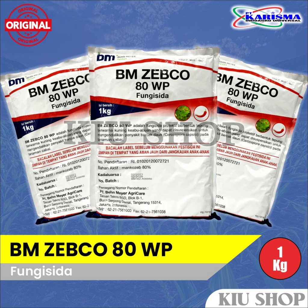 Grosir / BM ZEBCO 80 WP - 1 Kg / Fungisida Mankozeb Tanaman Cabai