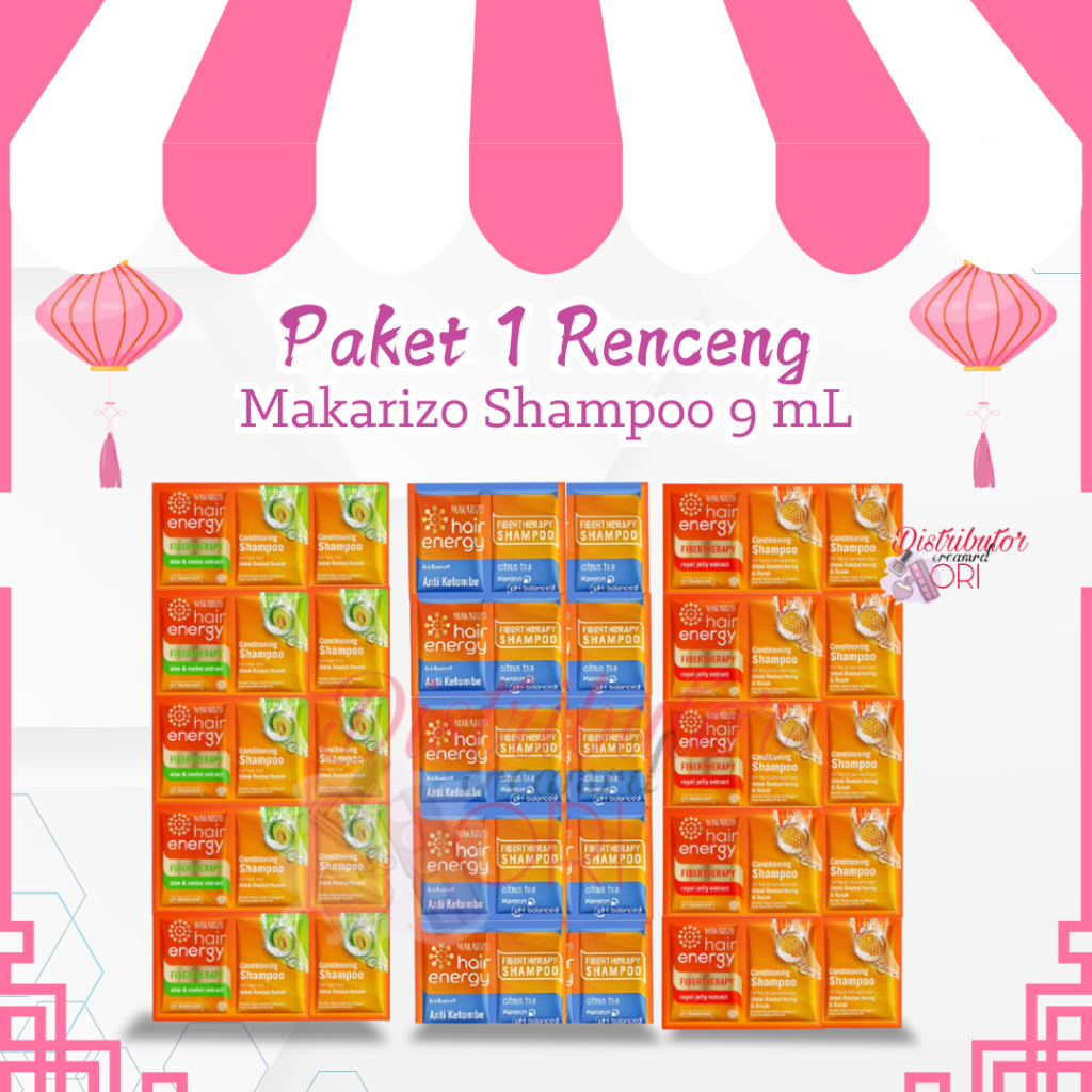 MAKARIZO Paket 1 Renceng (12 Pcs) Makarizo Shampoo 9 mL