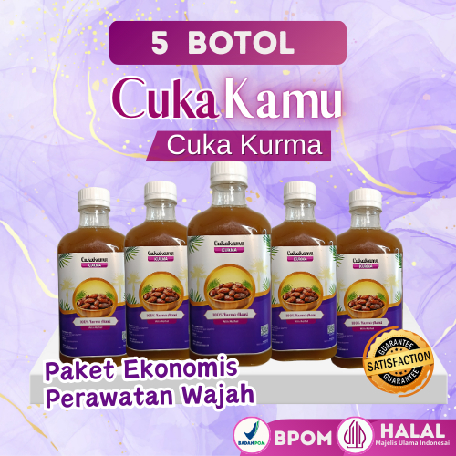 

Cuka Kurma - Toner Wajah Alami - Cuka Kurma Alami With Mother - 5 Botol