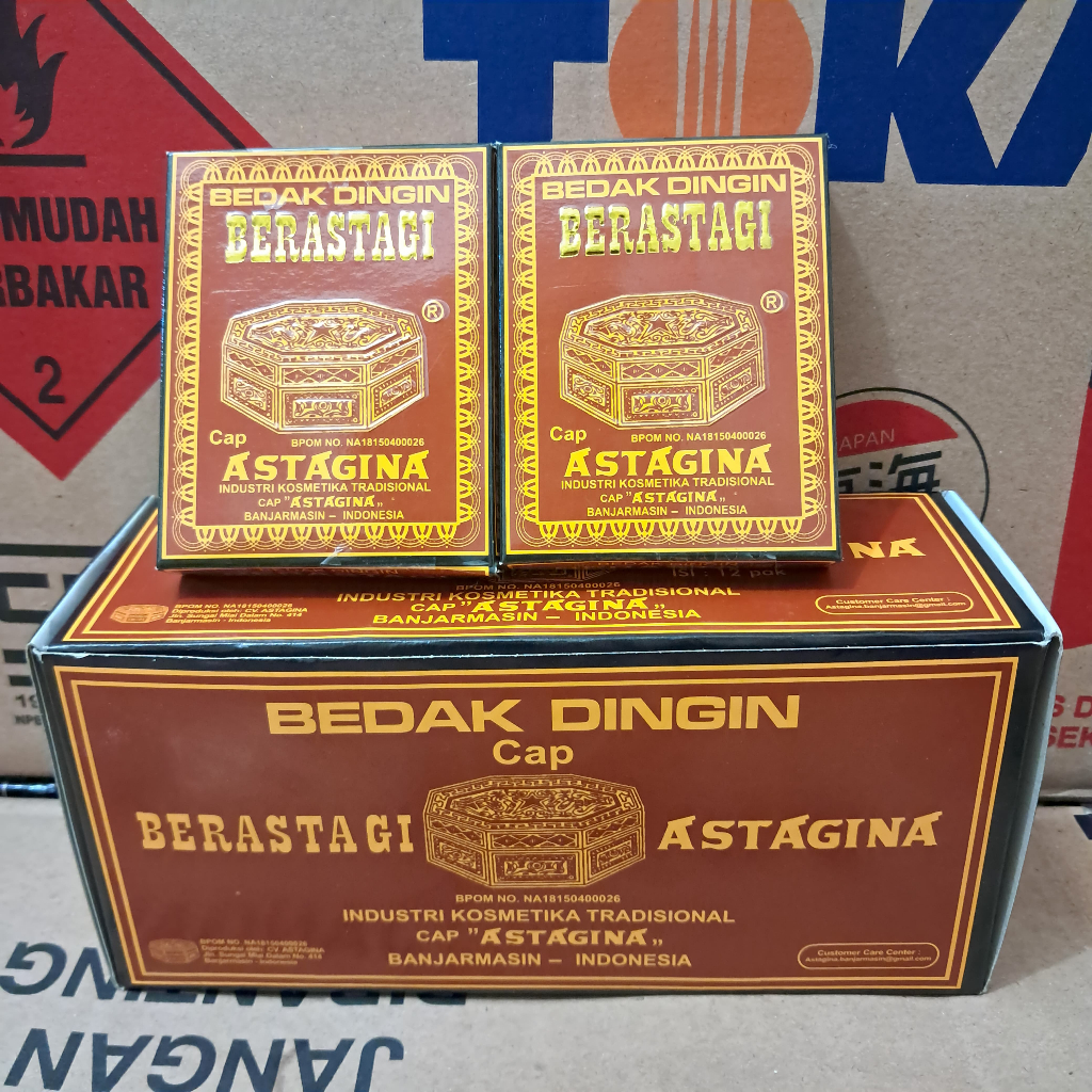 1 Pak isi 12 Pcs Bedak Dingin Cap Berastagi ASTAGINA