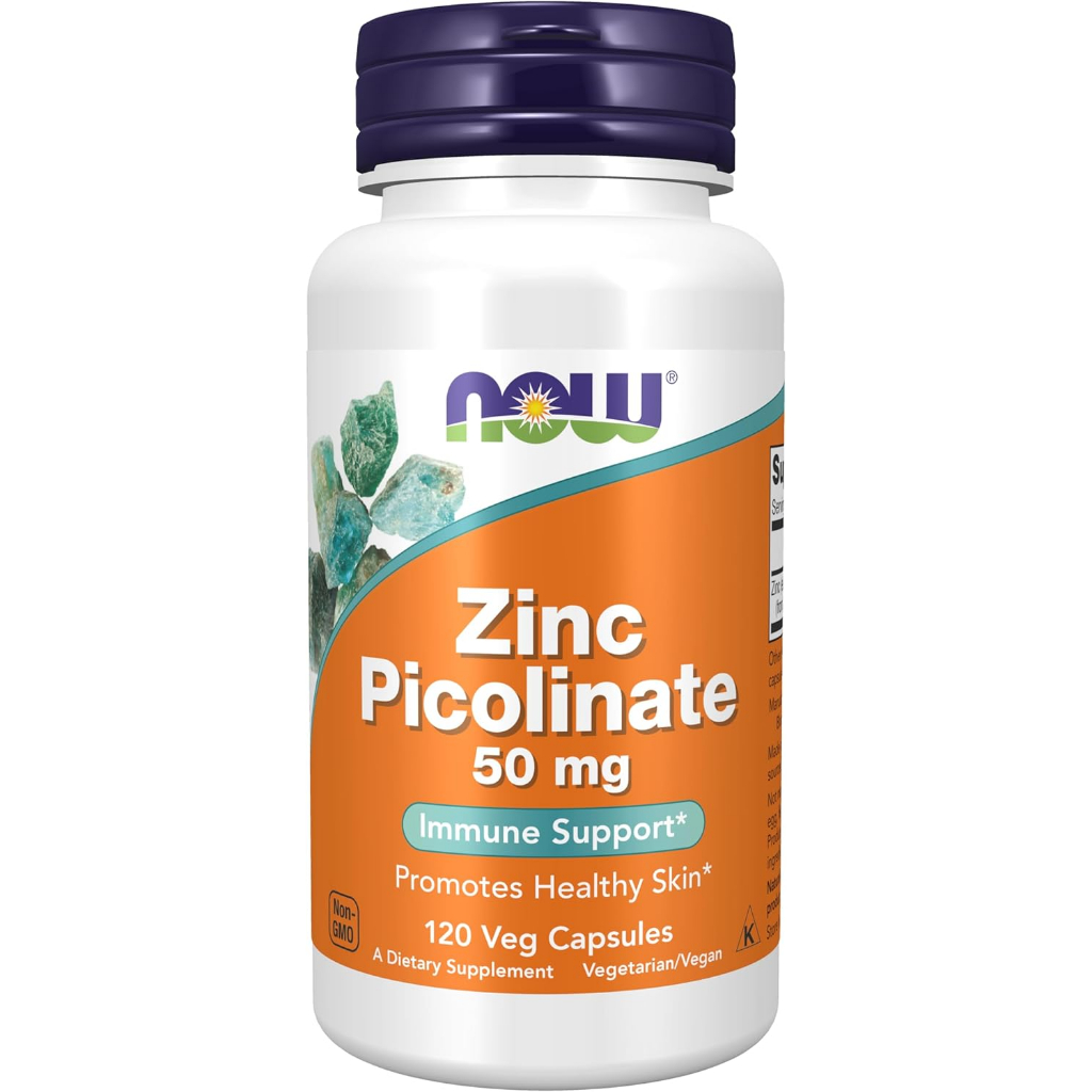 Now Zinc 50mg | 270mg Zinc Picolinate 30 | 60 | 120 Veg Capsule